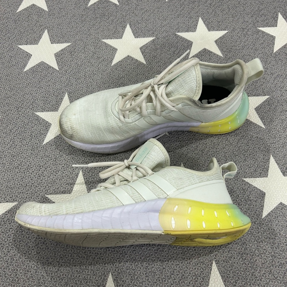 Adidas Boost Sneakers in Size 9 with Yellow and Green Trim